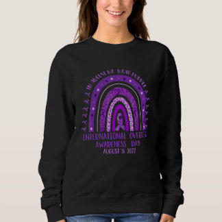 In August We Wear Purple Rainbow Overdose Awarenes Sweatshirt