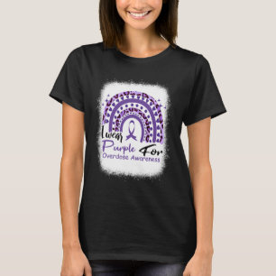 In August We Wear Purple Rainbow Overdose Awarenes T-Shirt