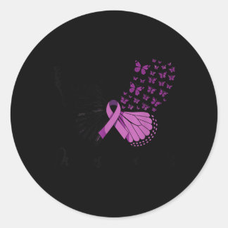 In August Wear Purple Overdose Awareness Purple Classic Round Sticker