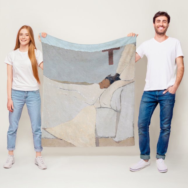 In Bed, Edouard Vuillard Fleece Blanket (In Situ)