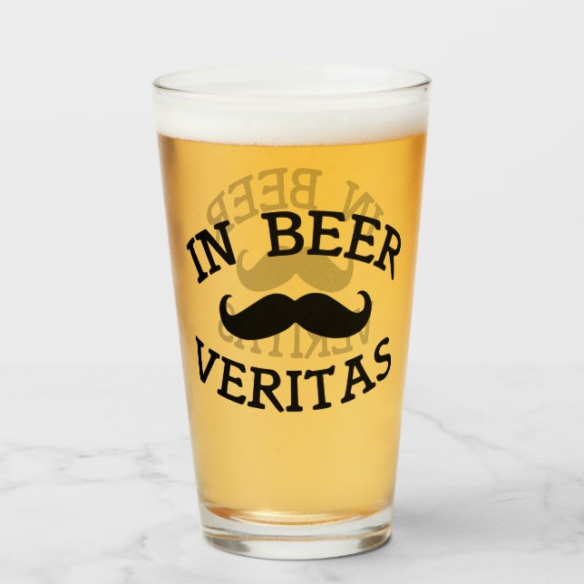 In Beer Veritas Beer Glass (Back Filled)