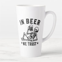 In beer we trust chilling skeleton Beer Pong