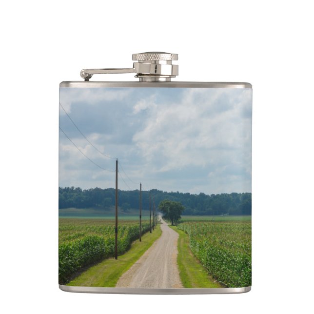 In Between Corn Fields Flask (Front)