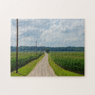 In Between Corn Fields Jigsaw Puzzle