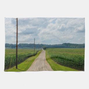 In Between Corn Fields Kitchen Towel