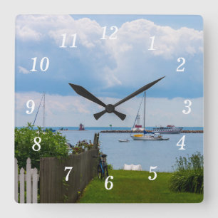 In Between Houses Wall Clock