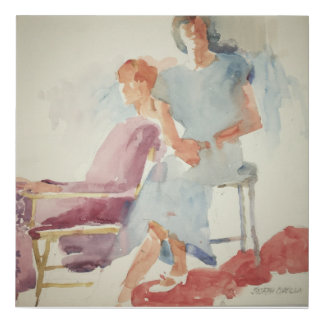 "In Between Shoots" Watercolor Faux Canvas Print