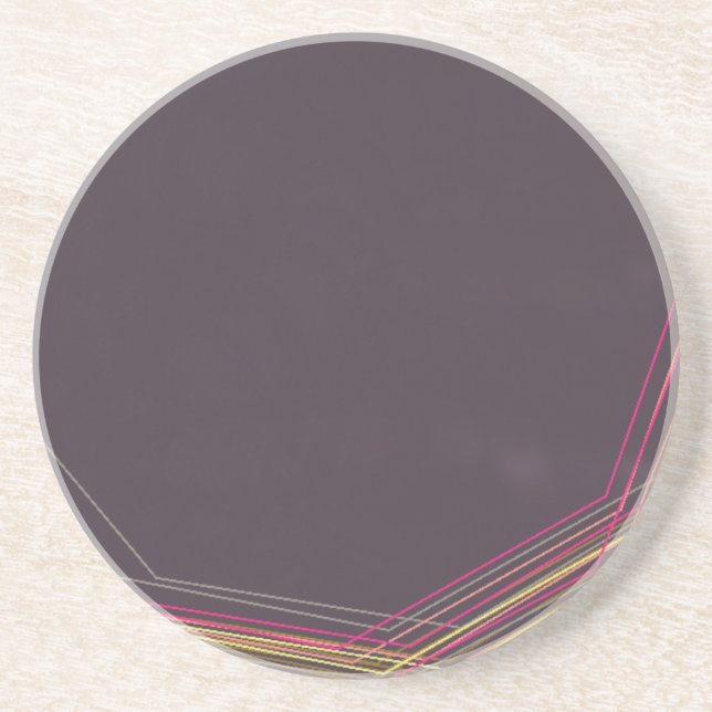 in black 0900 abstract art drink coaster (Front)
