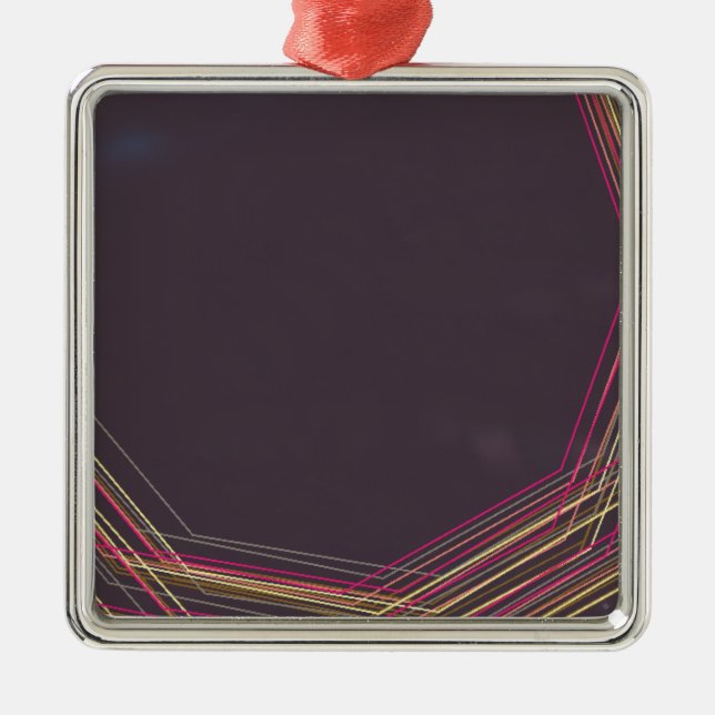 in black 0900 abstract art metal ornament (Front)