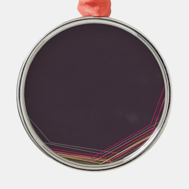 in black 0900 abstract art metal ornament (Front)