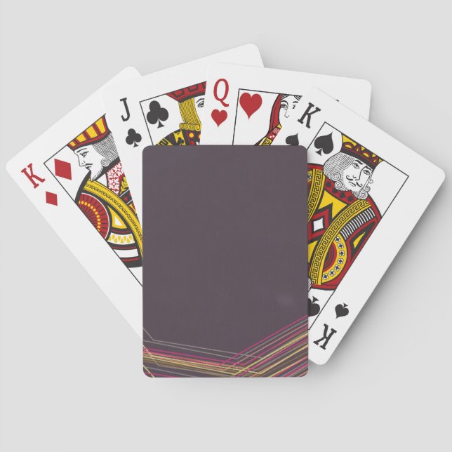 in black 0900 abstract art poker cards (Back)