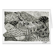 in Black and White -Abstract Manatee (Front Horizontal)