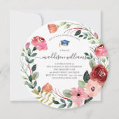 In Bloom | Blush Floral Graduation Party Invitation (Front)