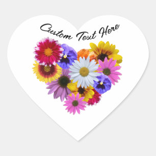 In Bloom - Heart Shaped Floral Bouquet Sticker