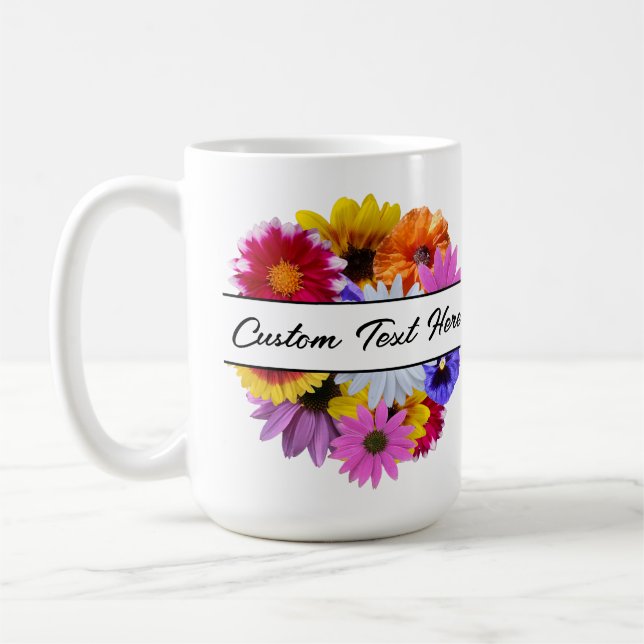 In Bloom - Round Split Floral Coffee Mug (Left)