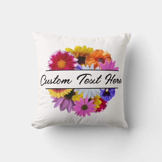 In Bloom - Round Split Floral Throw Pillow (Front)