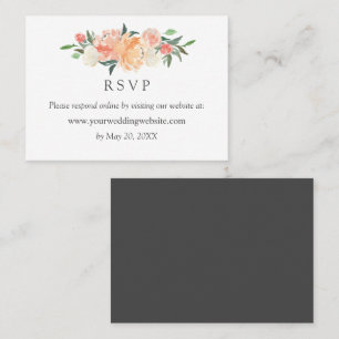 In bloom Wedding  RSVP Online Website Business Car Business Card
