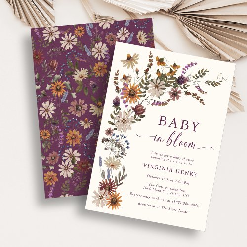 In Bloom Wildflower Baby Shower Invitation