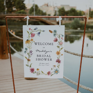 In Bloom Wildflower Bridal Shower Welcome Sign