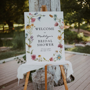 In Bloom Wildflower Bridal Shower Welcome Sign