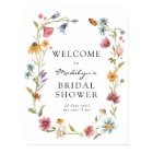 In Bloom Wildflower Bridal Shower Welcome Sign