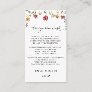 In Bloom Wildflower Honeymoon Wish Enclosure Card