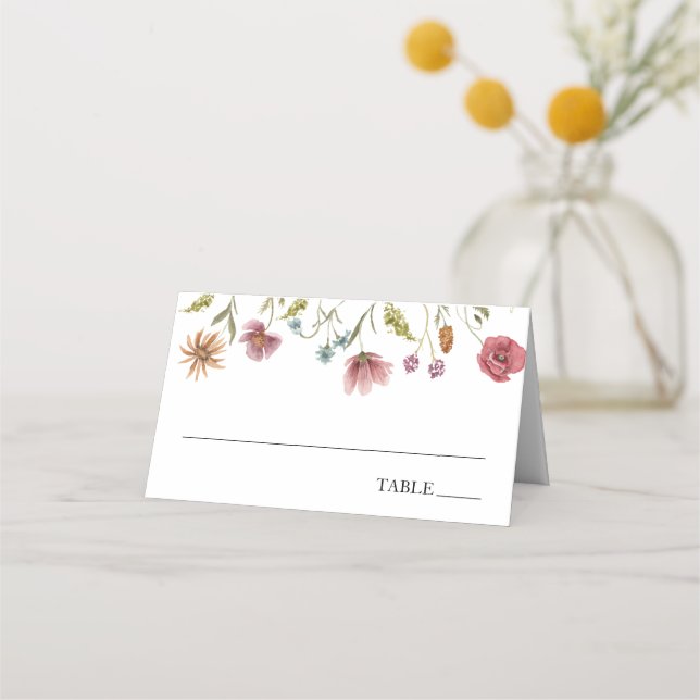 In Bloom Wildflower Name Place Cards (Front)