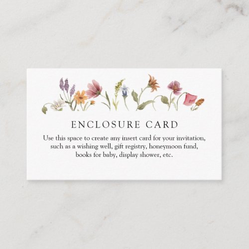 In Bloom Wildflower Shower Enclosure Card