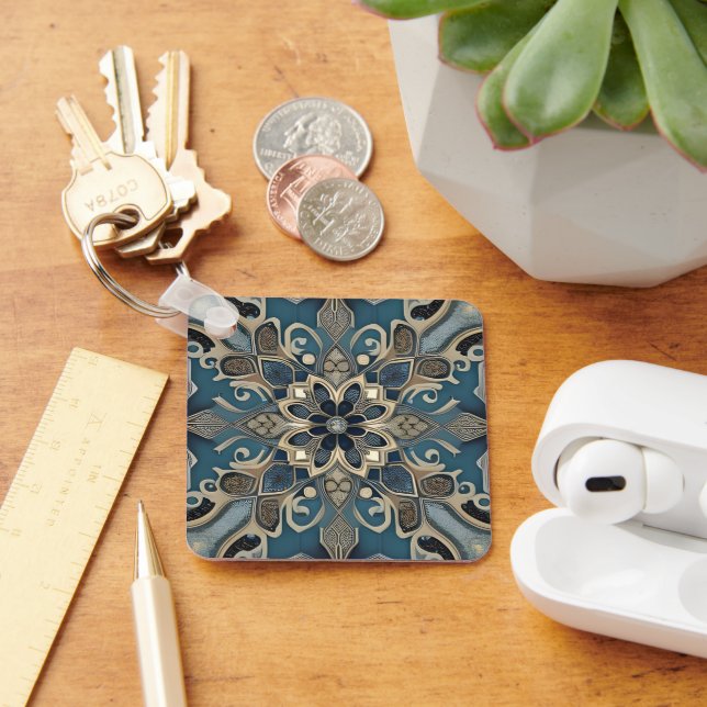 in blue keychain (Desk)