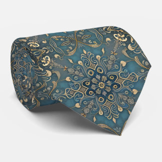 in blue neck tie