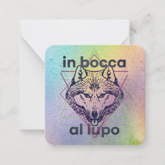 In bocca al lupo good luck castmate opening night note card