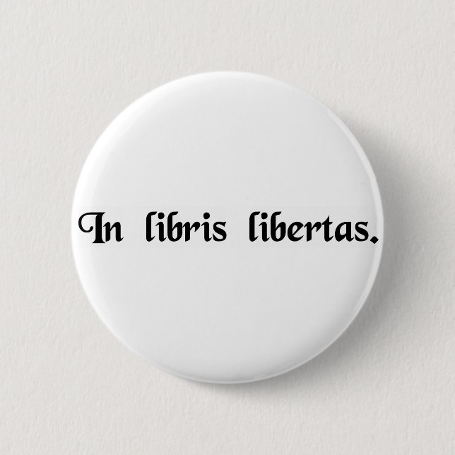 In books freedom pinback button (Front)