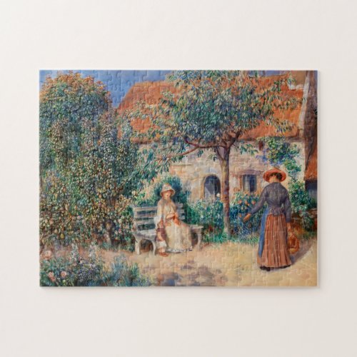 In Brittany by Renoir Impressionist Painting Jigsaw Puzzle