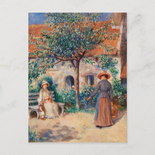 In Brittany by Renoir Impressionist Painting Postcard