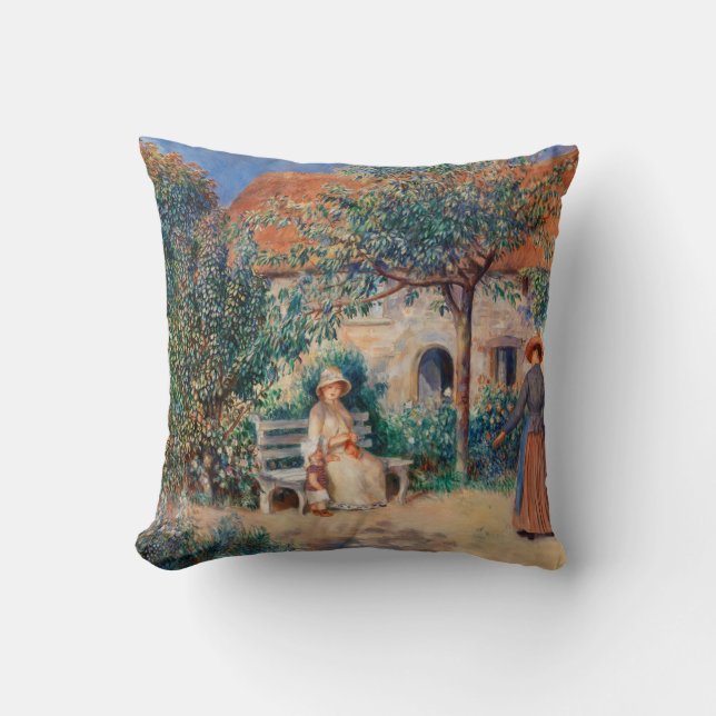 In Brittany France Renoir Painting Throw Pillow (Front)