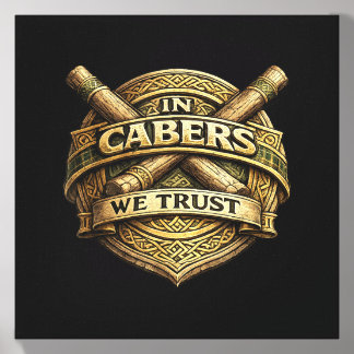 In Caber We Trust Toss Highland Games Men Canvas Photo Tile