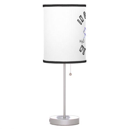 In Caffeine We Trust Caffeine Molecule Chemistry Table Lamp (Left)