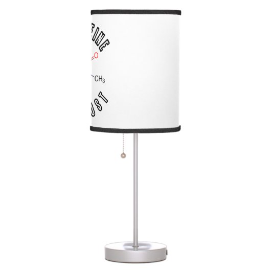 In Caffeine We Trust Caffeine Molecule Chemistry Table Lamp (Right)