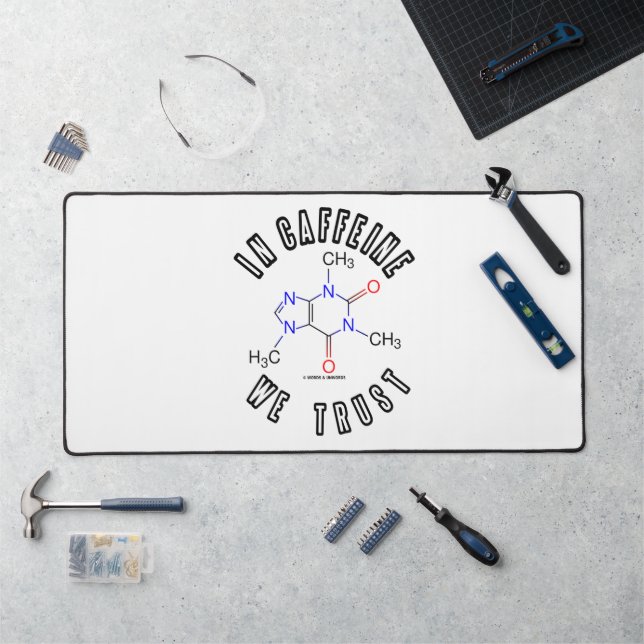 In Caffeine We Trust Caffeine Molecule Desk Mat (Workstation)