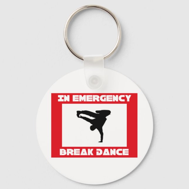 In case of emerency Break dance Keychain (Front)
