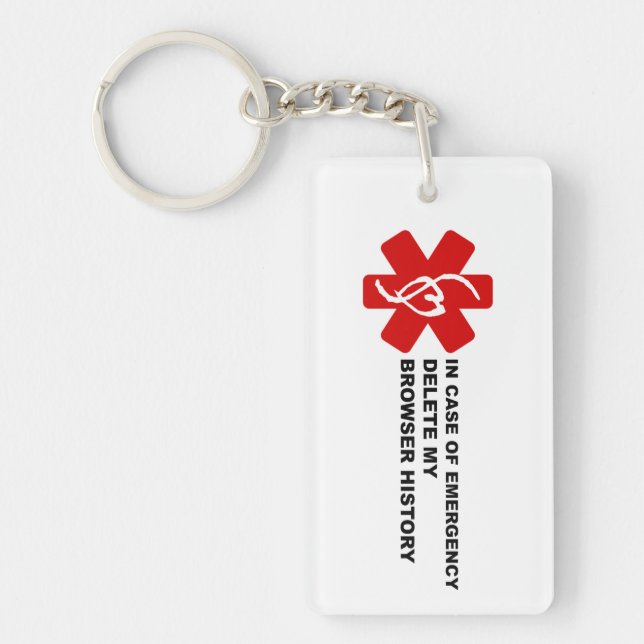 In Case of Emergency Delete My Browser History Keychain (Front)
