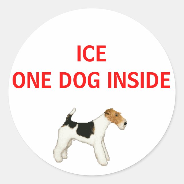 In Case Of Emergency One Dog Inside Classic Round Sticker (Front)