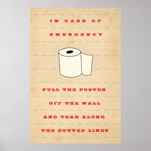 IN CASE OF EMERGENCY  POSTER