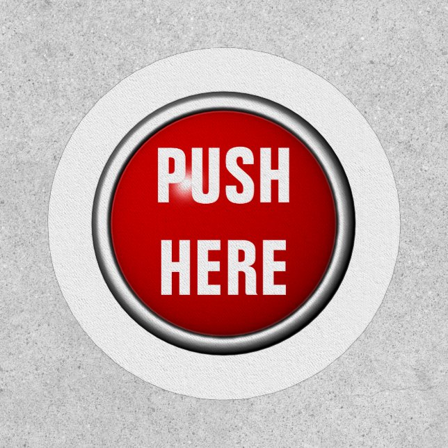 in case of emergency push here patch (Front)