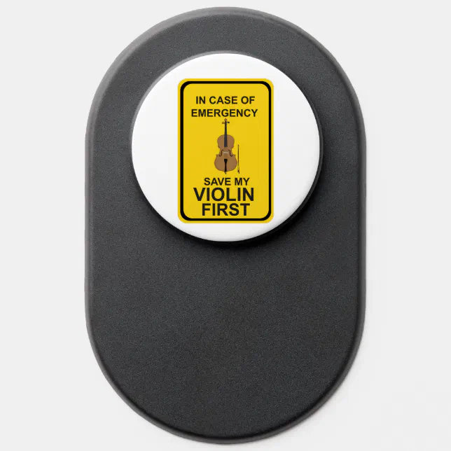In case of Emergency Save My Violin First PopSocket | Zazzle