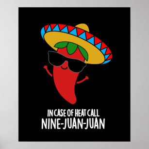 In Case Of Heat Call Nine Juan Juan Dark BG Poster