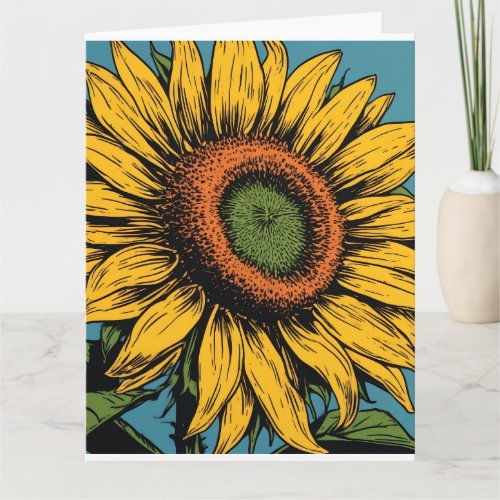 IN CELEBRATION OF A BEAUTIFUL LIFE SUNFLOWER CARD