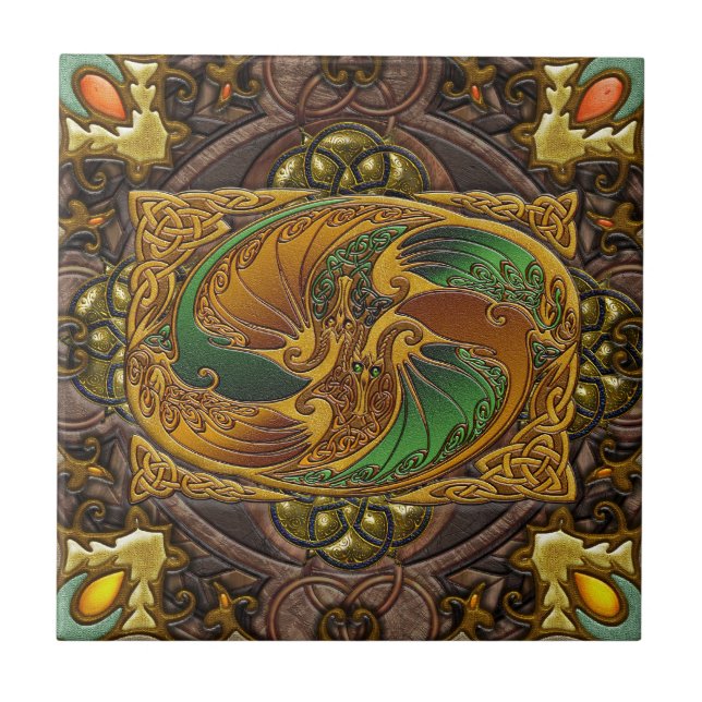 In Celtic Wood, by Joseph Maas Tile (Front)