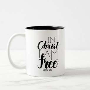 In Christ I’m Free Scripture Promises Freedom Two-Tone Coffee Mug
