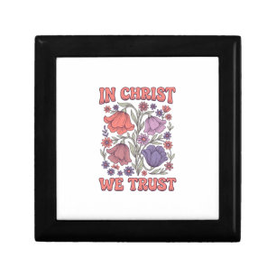 In Christ We Trust Floral Christian Vector Design_ Gift Box